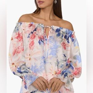 Vince Camuto Floral Keyhole Off the Shoulder Top XXL NWOT Gorgeous blouse